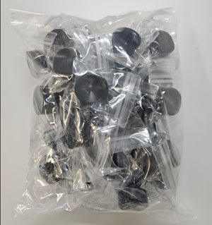 NMO Rain Cap, Pack of FIFTY (50) Black Metallic