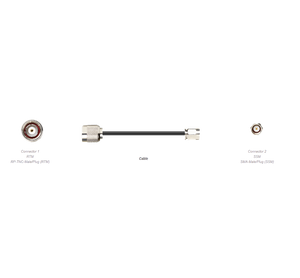 Low loss cable with RP TNC-Male and SMA-Male Connectors, Black Jacket, 50 OHM