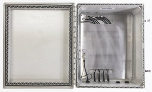 20x16x8 inch Prewired Weatherproof Enclosure for RFID Readers, White