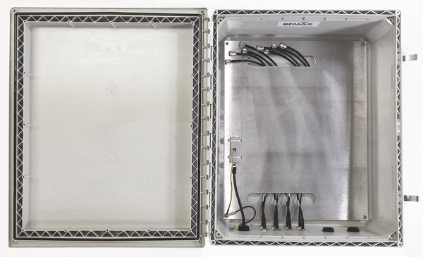 20x16x8 inch Prewired Weatherproof Enclosure for RFID Readers, White