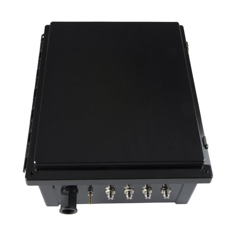 Black 12x10x6 inch NEMA 4 RFID Reader Enclosure for Impinj Zebra Alien ThingMagic