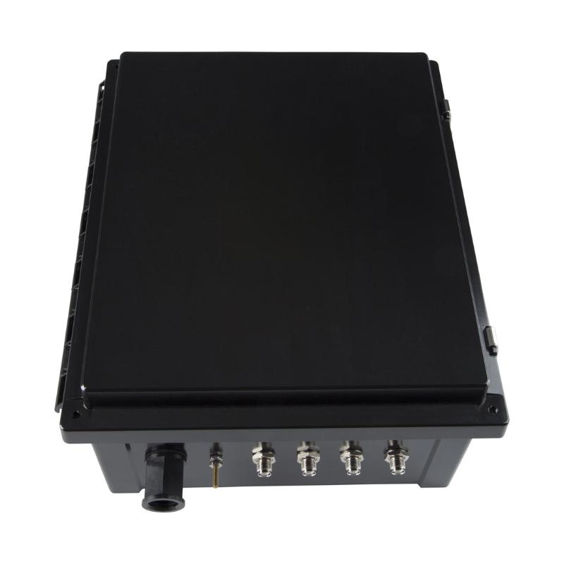Black 12x10x6 inch NEMA 4 RFID Reader Enclosure for Impinj Zebra