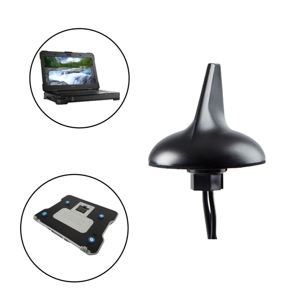 Sharkfin Antenna for Dell Latitude Mobile Docking Computers/Tablets and Gamber Johnson/Havis Docking Stations