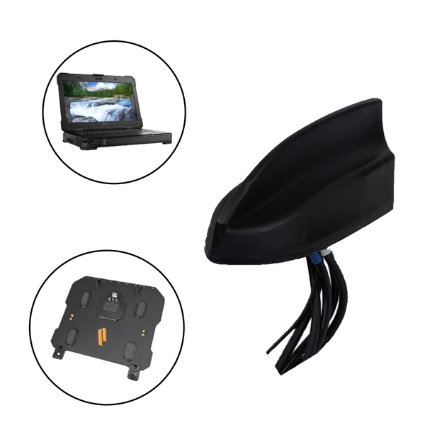 Thin Sharkfin Antenna for Dell Latitude Mobile Docking Computers/Tablets and Gamber Johnson/Havis Docking Stations
