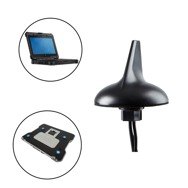 Sharkfin Antenna for Dell Latitude Mobile Docking Computers/Tablets and Gamber Johnson/Havis Docking Stations