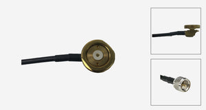 Brass 3/4 Inch Thru-Hole NMO Mount with 17 Ft. RG-58/U Cable and Installed Mini UHF Connectors