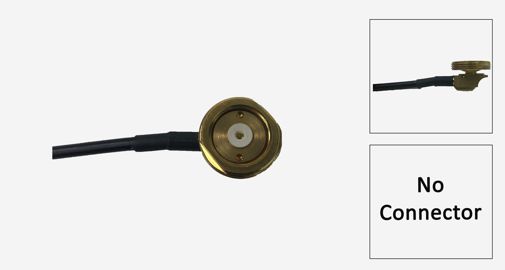 Brass 3/4 Inch Thru-Hole NMO Mount with 17 Ft. RG-58/U Cable and No Connectors