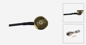 Brass 3/4 Inch Thru Hole NMO Mount with 17 Ft of RG-58U Cable and UHF Male (PL-259) Connectors