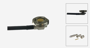 3/4 inch Chrome Thru Hole NMO Mount with 17 Ft of RG-58U Cable and FME Female Connectors