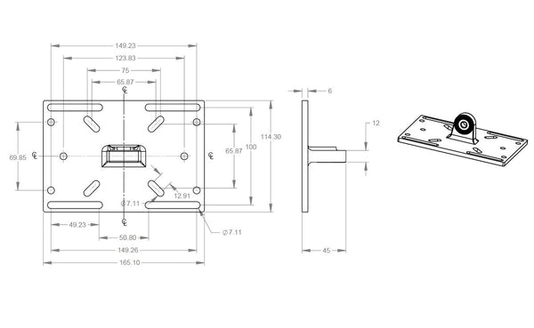 Heavy-Duty Antenna Mount for WLAN Access Point, Zebra AN480, Impinj IPJ-A1000, IPJ-A1001. MIST AP41, AP43, AP61.
