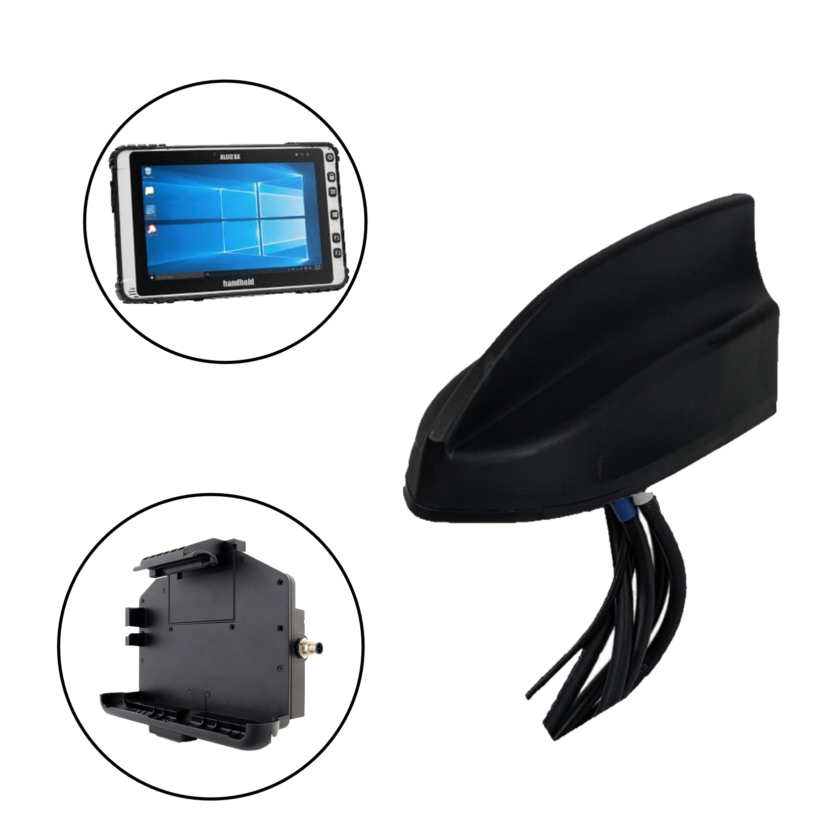 Thin Sharkfin Antenna for Handheld ALGIZ Mobile Docking Tablets and Handheld Docking Stations