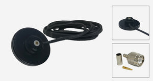 Black Magnetic NMO Mount with a 12 Ft. RG-58A/U Cable and TNC Male Connector Included but Not Installed