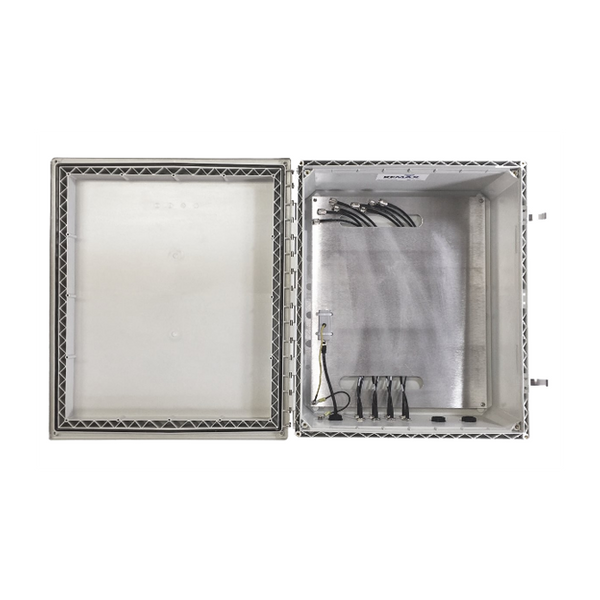 20x16x8 inch Prewired Weatherproof Enclosure for Zebra FX9500 & FX9600 8 Port RFID Readers
