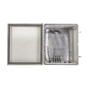 20x16x8 inch Prewired Weatherproof Enclosure for Zebra FX9500 & FX9600 8 Port RFID Readers