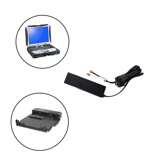 Covert Wedge Antenna for Panasonic Toughbook/Toughpad Mobile Docking Computers/Tablets and Gamber Johnson/Havis Docking Stations