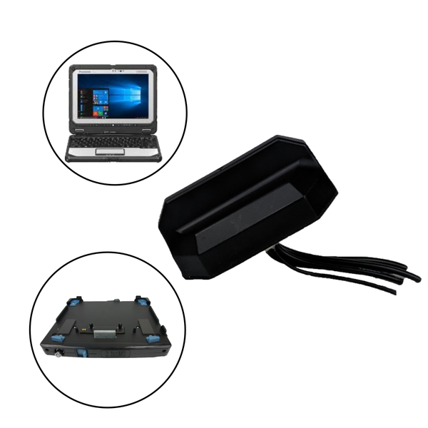 Antenna for Panasonic Toughbook/Toughpad Dual Pass Computers/Tablets with Gamber Johnson or Havis Docking Stations