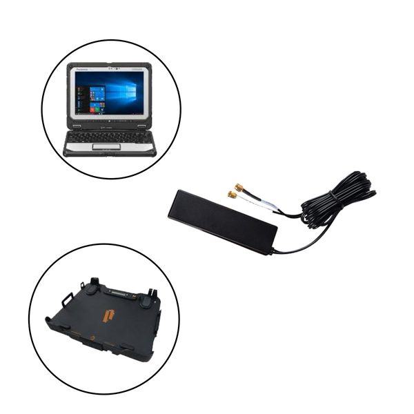 Covert Wedge Antenna for Panasonic Toughbook/Toughpad Mobile Docking Computers/Tablets and Gamber Johnson/Havis Docking Stations