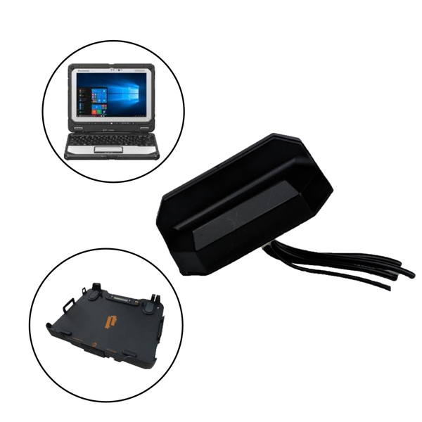 Antenna for Panasonic Toughbook/Toughpad Dual Pass Computers/Tablets with Gamber Johnson or Havis Docking Stations