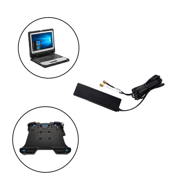 Covert Wedge Antenna for Panasonic Toughbook/Toughpad Mobile Docking Computers/Tablets and Gamber Johnson/Havis Docking Stations