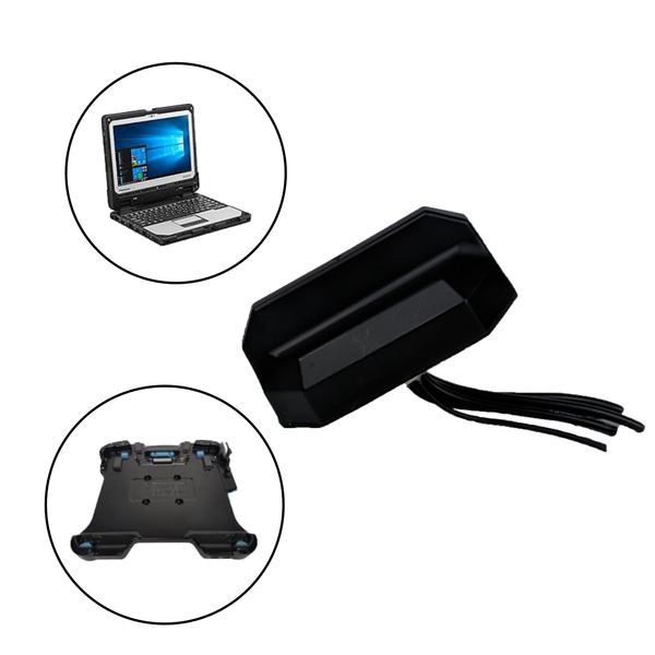 Antenna for Panasonic Toughbook/Toughpad Dual Pass Computers/Tablets with Gamber Johnson or Havis Docking Stations