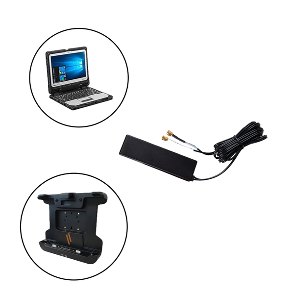 Covert Wedge Antenna for Panasonic Toughbook/Toughpad Mobile Docking Computers/Tablets and Gamber Johnson/Havis Docking Stations