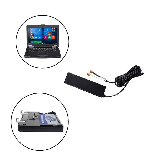 Covert Wedge Antenna for Panasonic Toughbook/Toughpad Mobile Docking Computers/Tablets and Gamber Johnson/Havis Docking Stations