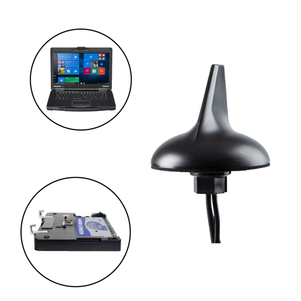Sharkfin Antenna for Panasonic Toughbook/Toughpad Mobile Docking Computers/Tablets and Gamber Johnson/Havis Docking Stations