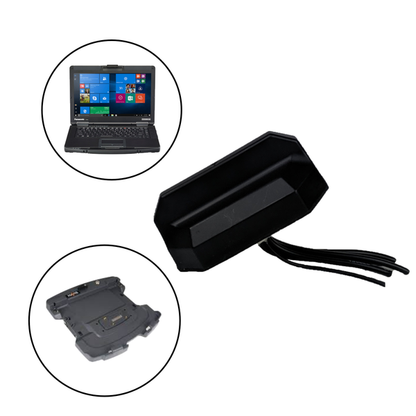 Antenna for Panasonic Toughbook/Toughpad Dual Pass Computers/Tablets with Gamber Johnson or Havis Docking Stations
