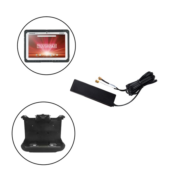 Covert Wedge Antenna for Panasonic Toughbook/Toughpad Mobile Docking Computers/Tablets and Gamber Johnson/Havis Docking Stations