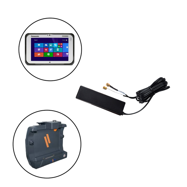 Covert Wedge Antenna for Panasonic Toughbook/Toughpad Mobile Docking Computers/Tablets and Gamber Johnson/Havis Docking Stations