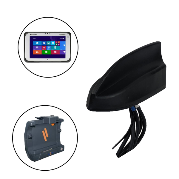 Thin Sharkfin Antenna for Panasonic Toughbook/Toughpad Mobile Docking Computers/Tablets and Gamber Johnson/Havis Docking Stations