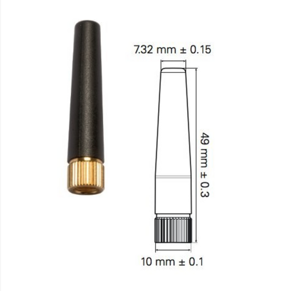 1.9 Inch Pentaband Stubby / Glue stick Antenna 850 / 900 / 1800 / 1900/ 2100 MHz - SMA-Male