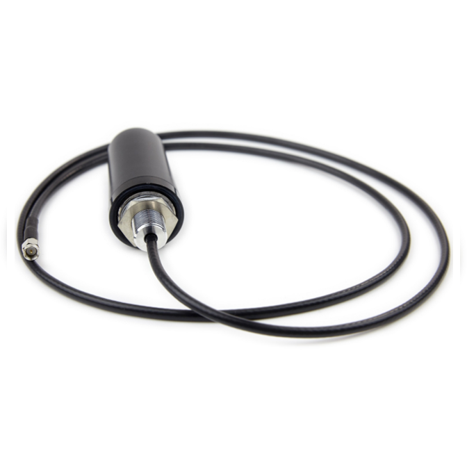Black Permanent Mount IP67 Omni Antenna For 433 Mhz and 4 Feet cable terminated with SMA Male connector