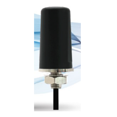 ****OBSOLETE****3.24 Inch Black Salt Shaker LTE Antenna High Gain IP67 698-960/1700-2700 MHz 10 Ft. Cable Standard SMA Male Connector
