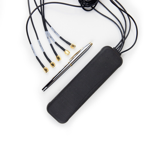 GPS + 2 x 3G/4G/LTE + 2 x Dual WiFi No Drilling-Adhesive Mount Antenna for Dashboard/Windshield. 10 ft Cable.