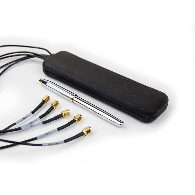 GPS + 2 x 3G/4G/LTE + 2 x Dual WiFi No Drilling-Adhesive Mount Antenna for Dashboard/Windshield. 10 ft Cable.