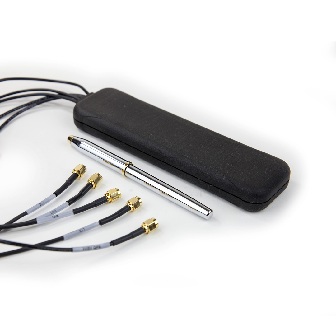 GPS + 2 x 3G/4G/LTE + 2 x Dual WiFi No Drilling-Adhesive Mount Antenna for Dashboard/Windshield. 10 ft Cable.