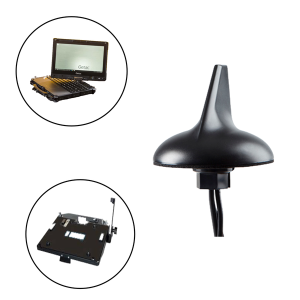 Sharkfin Antenna for Getac Mobile Docking Computers/Tablets and Gamber Johnson/Havis Docking Stations